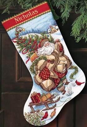 Santa's Journey Stocking by Dimensions