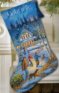 Christmas Eve Fun Stocking by Dimensions