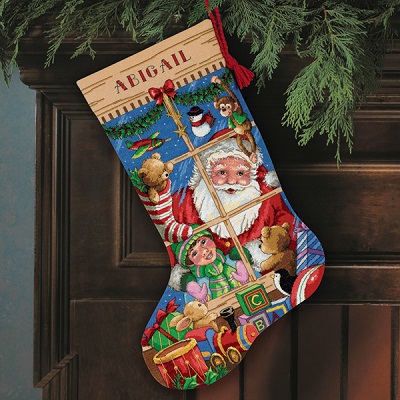 Santa's Toys Stocking by Dimensions