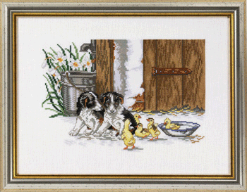 Puppies & Gosslings by Eva Rosenstand