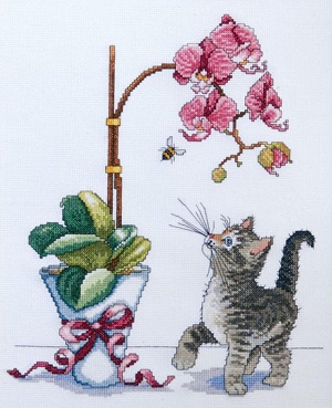 Orchid Kitty by Design Works