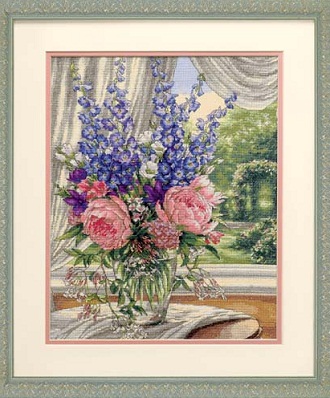 Peonies and Delphiniums by Dimensions