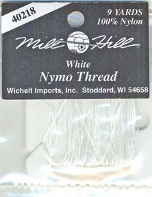White nymo thread by Mill Hill