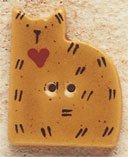 Gold Quilt Cat button by Debbie Mumm