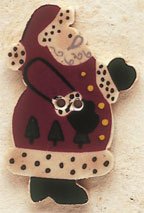 Santa side view button by Debbie Mumm