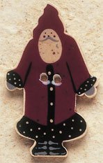 Santa front view button by Debbie Mumm