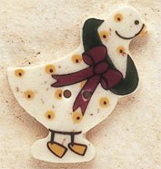 Christmas Goose button by Debbie Mumm