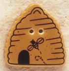 Bee Skep button by Debbie Mumm