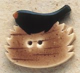Crow In Nest button by Debbie Mumm