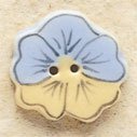 Blue & Yellow Pansy button by Debbie Mumm