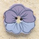 Blue & Lavender Pansy button by Debbie Mumm
