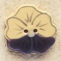 Yellow & Purple Pansy button by Debbie Mumm