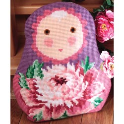 Baba Pivoine Pillow by Collection d'Art