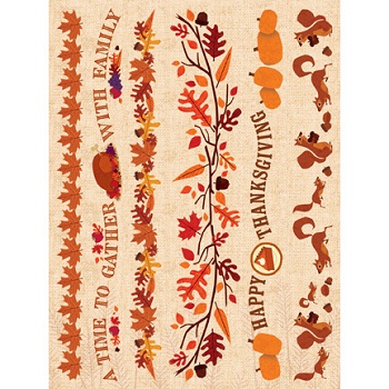 Fall Harvest Border Rub-ons