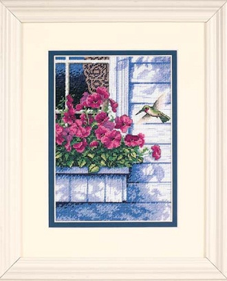 Flowers and Hummingbird by Dimensions