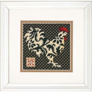 Black and White Rooster by Dimensions