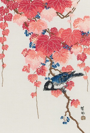Birds with red Ivy by Maia