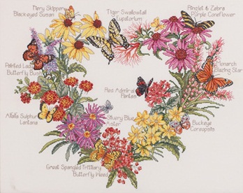 Butterfly Wreath by Bucilla