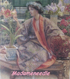 A hot house Flower-printed panel by Di van Niekerk