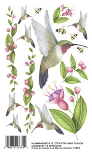 Hummingbirds and Bees big rub-ons