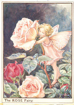 The Rose fairy- printed panel by Di van Niekerk