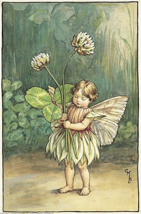 The White Clover fairy-printed panel by Di van Niekerk