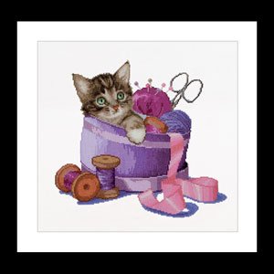 Sewing Basket Kitten by Thea Gouverneur
