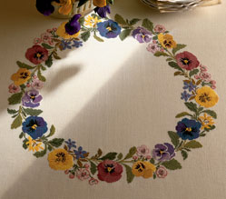 Eva Rosenstand Pansy Apple Blossom Tablecloth