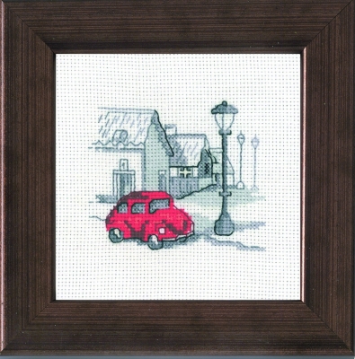 Permin Red Car on street