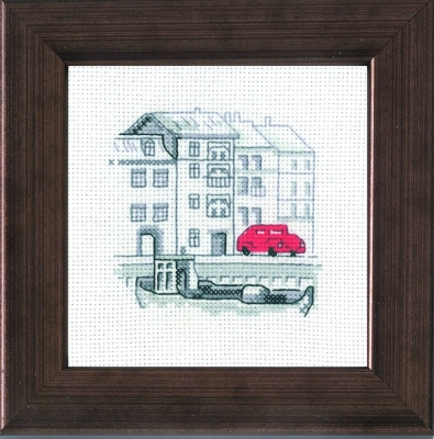 Permin Red Car near harbour