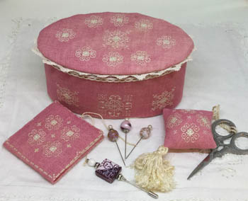 MTV Designs Ca'Rosada - Pink Sewing Box & Lace From Venice