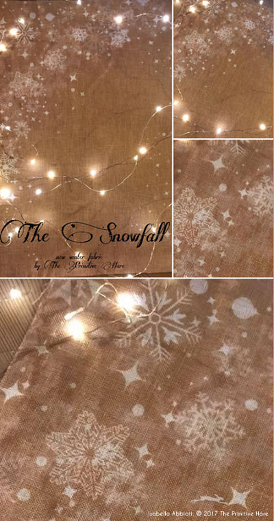 The Primitive Hare Snowfall 30ct linen
