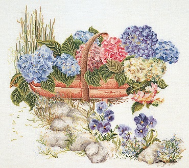 Thea Gouverneur GOK2063 Basket of flowers