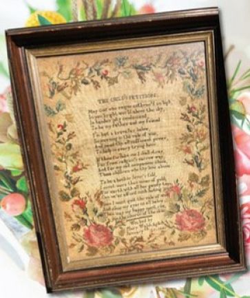 Cross stitch Antiques The Child's Petition, 1845 Mary Walsh (of) Aglish, Co. Kilkenny, Ireland