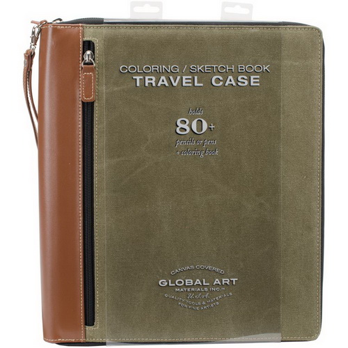 Coloring Book Case-Large Holds 81 Pens/Pencils Olive