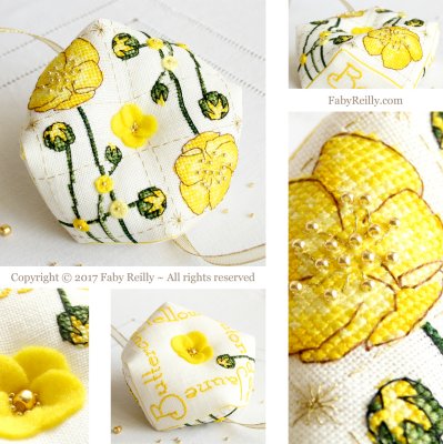 Faby Reilly Designs Buttercup Biscornu