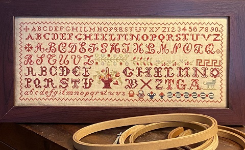 Just Stitching Along TGA Redwork Sampler