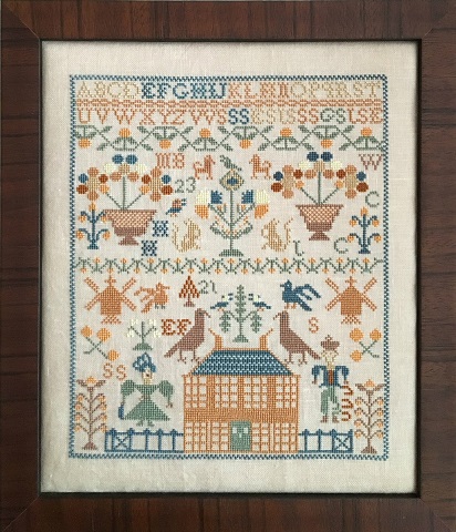 Just Stitching Along Gertrude's Garden sampler