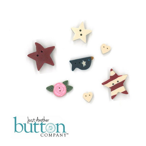 BUTTON PACK - MONTHLY MUSINGS JULY FLAG - Shepherd's Bush