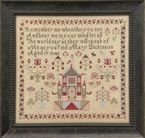 Just Stitching Along Miss Mary Dickinson 1842