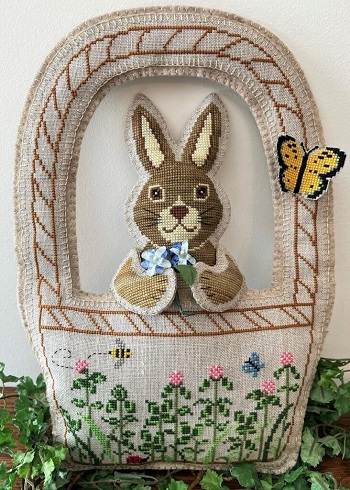 The Needle's Notion Bunny in a Basket
