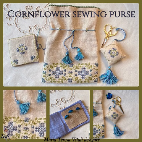 MTV Designs Cornflowers Sewing Purse
