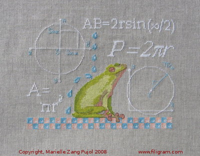 Filigram Study of the Circle little frog,A13