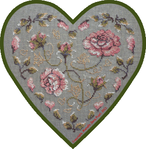 Filigram Rose coeur, A52