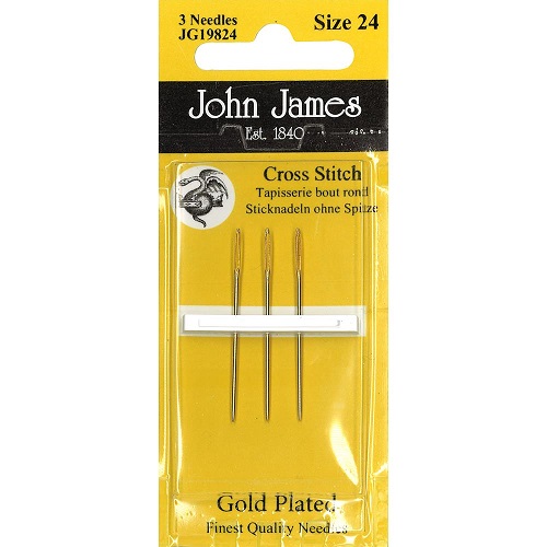 John James Gold Tapestry Hand Needles, JG19824, size 24