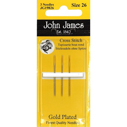 John James Gold Tapestry Hand Needles, JG19826, size 26