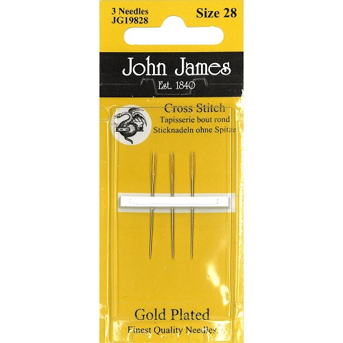 John James Gold Tapestry Hand Needles, JG19828, size 28