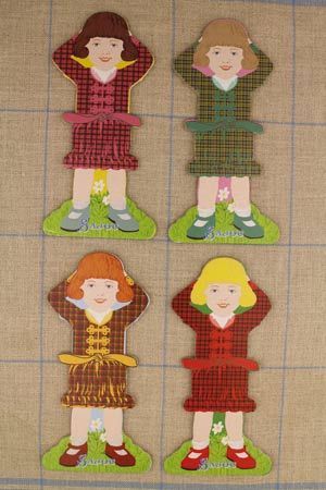 Little girl thread cards Complete family 2 by Sajou