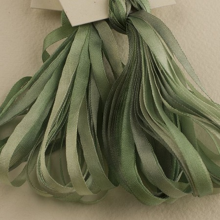 Treenway 3.5mm silk ribbon Montano- Aussie Green