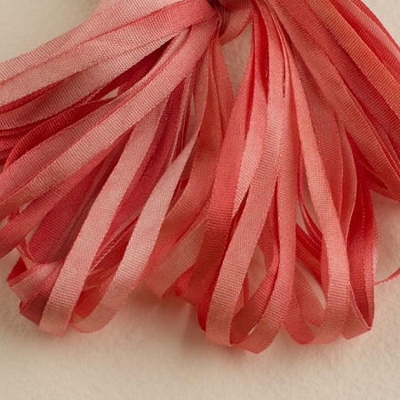 Treenway 3.5mm silk ribbon Montano- Peach Phlox